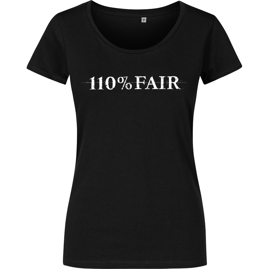 Backloggerz 110% FAIR T-Shirt Damenshirt schwarz