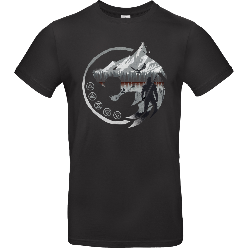 Mánigon A Witcher's Tale T-Shirt B&C EXACT 190 - Schwarz