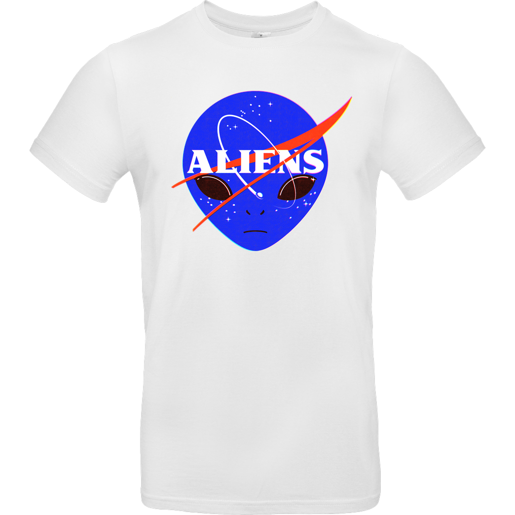 Sebasebi Aliens Space Program T-Shirt B&C EXACT 190 - Weiß