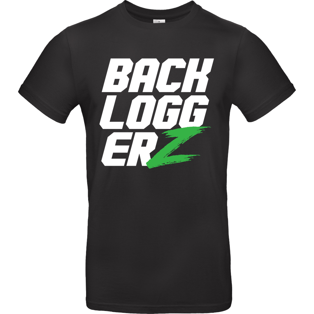 Backloggerz BackloggerZ - Logo T-Shirt B&C EXACT 190 - Schwarz