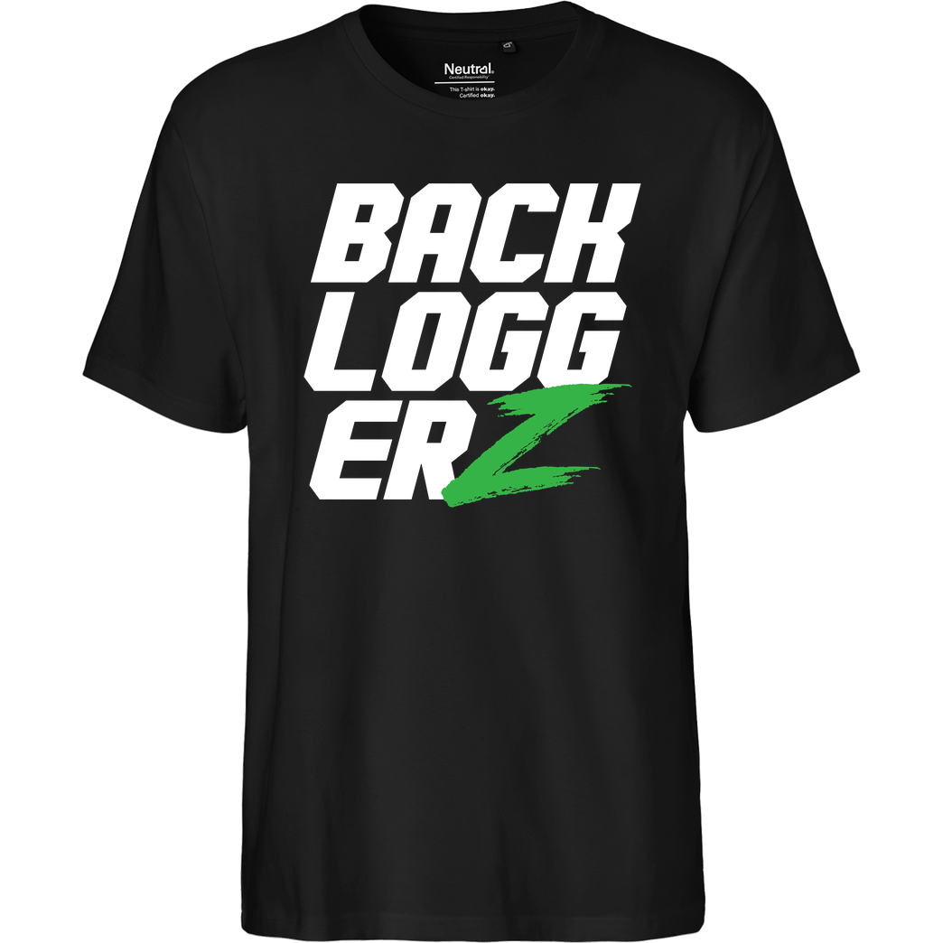 Backloggerz BackloggerZ - Logo T-Shirt Fairtrade T-Shirt - schwarz