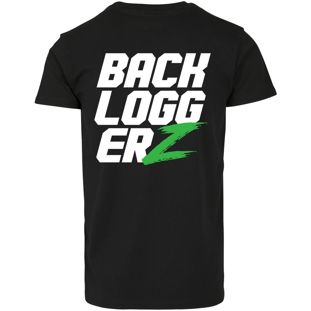 Backloggerz BackloggerZ - Pocket T-Shirt Hausmarke T-Shirt  - Schwarz