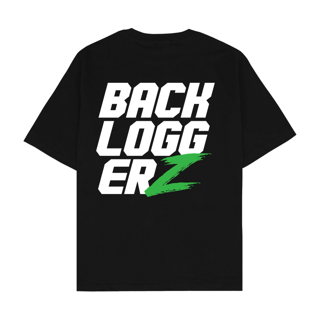 Backloggerz BackloggerZ - Pocket T-Shirt Oversize T-Shirt - Schwarz