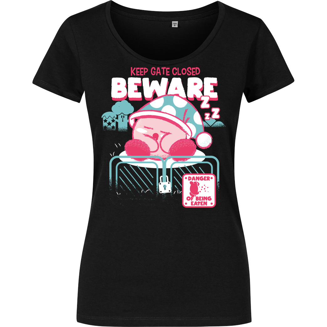 sketchdemao Beware, danger of being eaten! T-Shirt Damenshirt schwarz