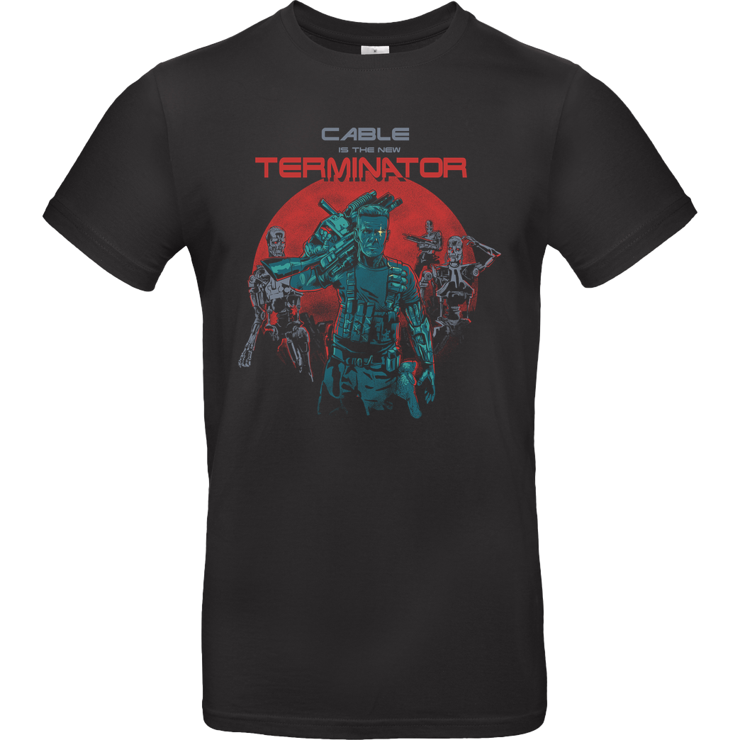 Gleydson Barboza Cable Terminator T-Shirt B&C EXACT 190 - Schwarz