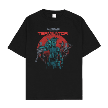 Cable Terminator Oversize T-Shirt - Schwarz