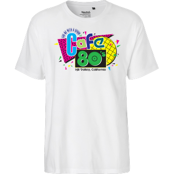 Cafe 80s Fairtrade T-Shirt - weiß