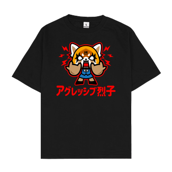 Chibi Aggretsuko Oversize T-Shirt - Schwarz
