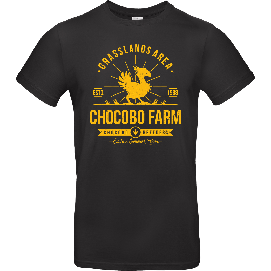 AlundrART Chocobo Farm T-Shirt B&C EXACT 190 - Schwarz