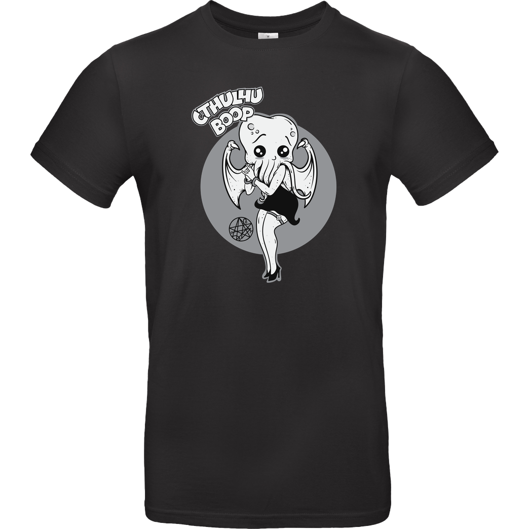 greendevil Cthulhu Boop T-Shirt B&C EXACT 190 - Schwarz