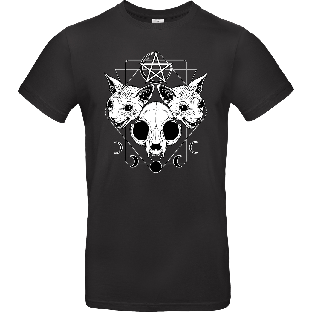 vonKowen Cult of the Meow Trinity T-Shirt B&C EXACT 190 - Schwarz