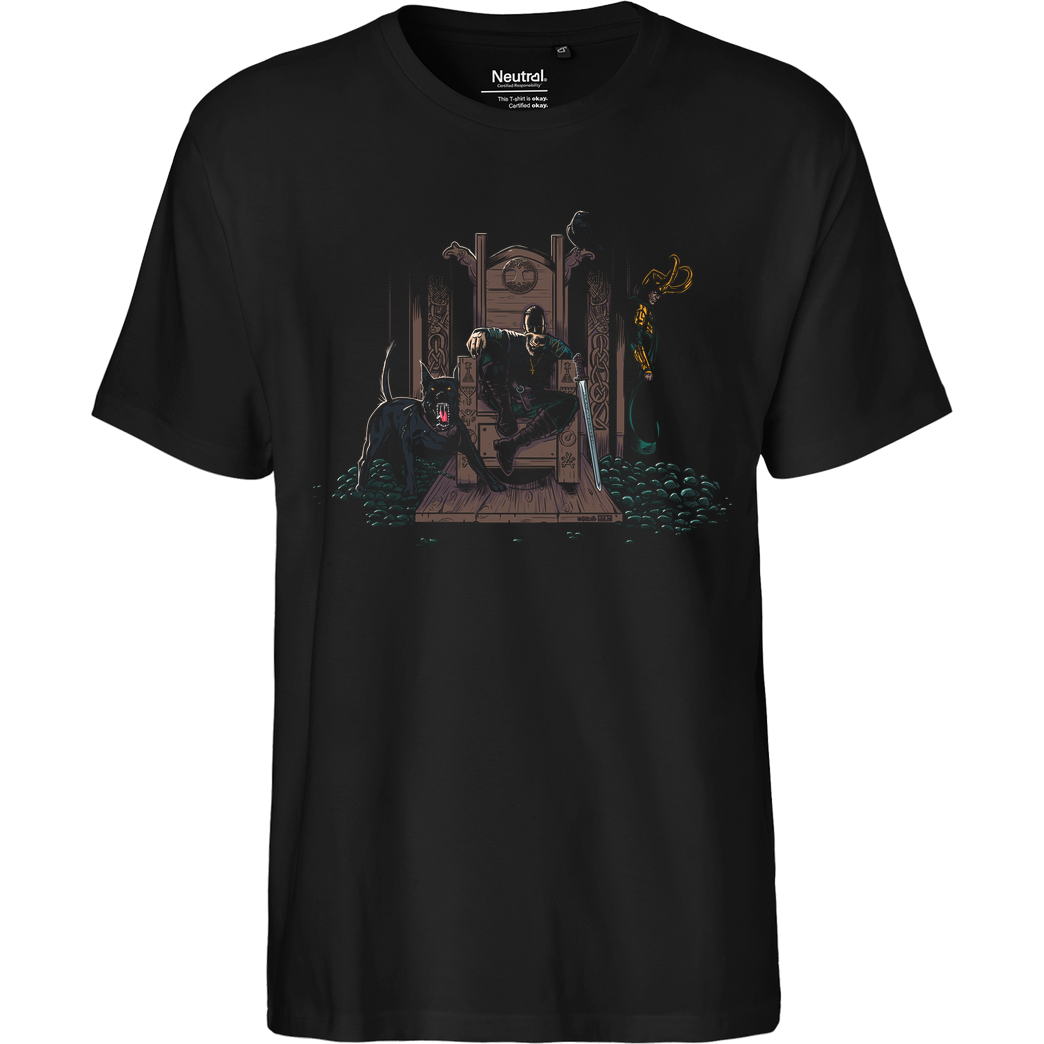 AndreusD Curved Horns T-Shirt Fairtrade T-Shirt - schwarz