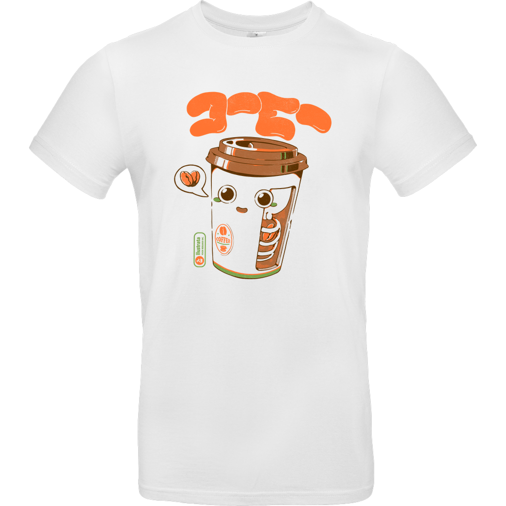 Ilustrata Cute Coffee x-Ray T-Shirt B&C EXACT 190 - Weiß