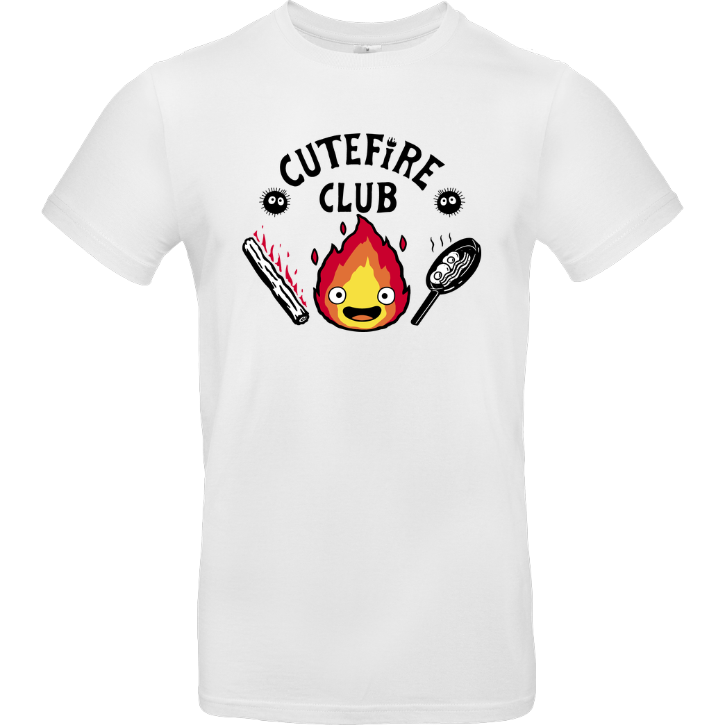 Raffiti Design Cutefire Club! T-Shirt B&C EXACT 190 - Weiß