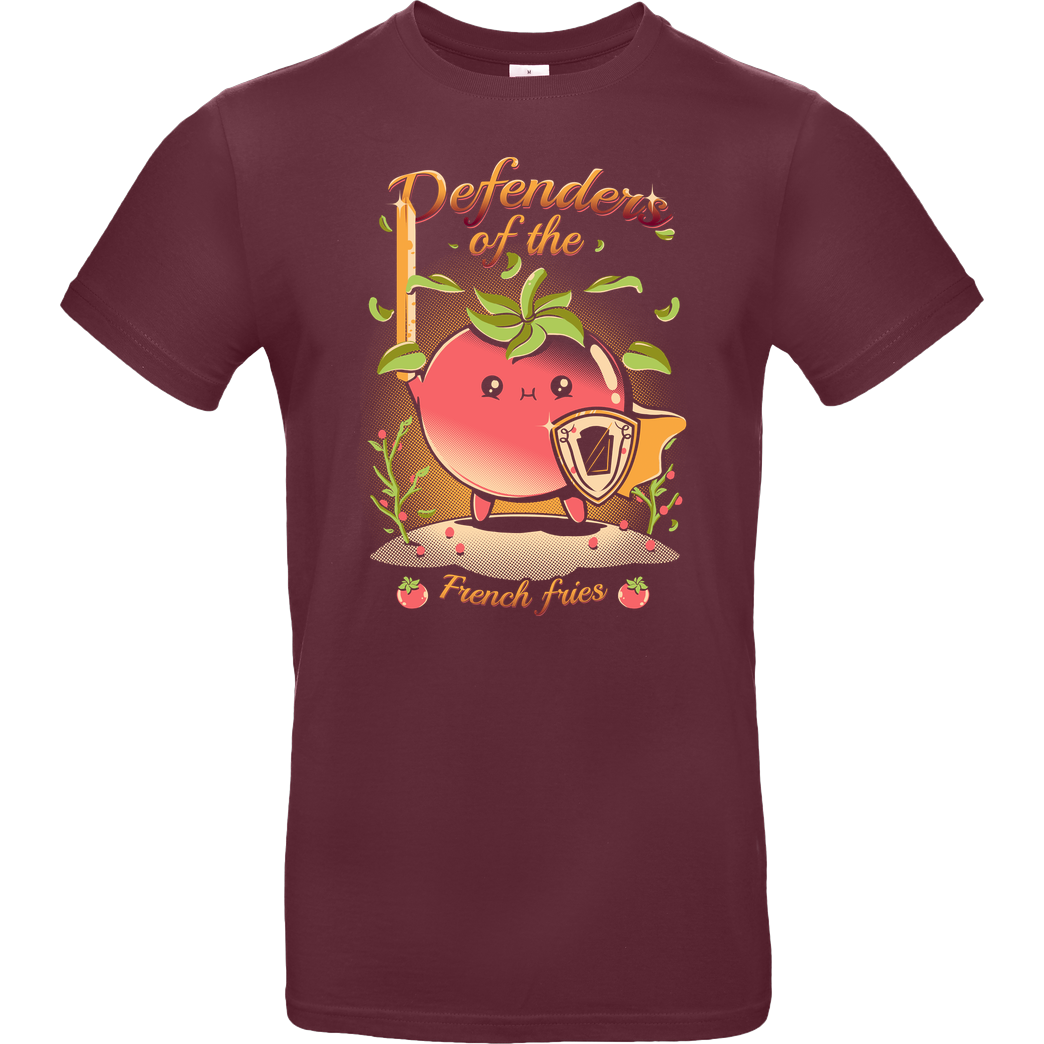 Ilustrata Defenders of the French Fries T-Shirt B&C EXACT 190 - Bordeaux