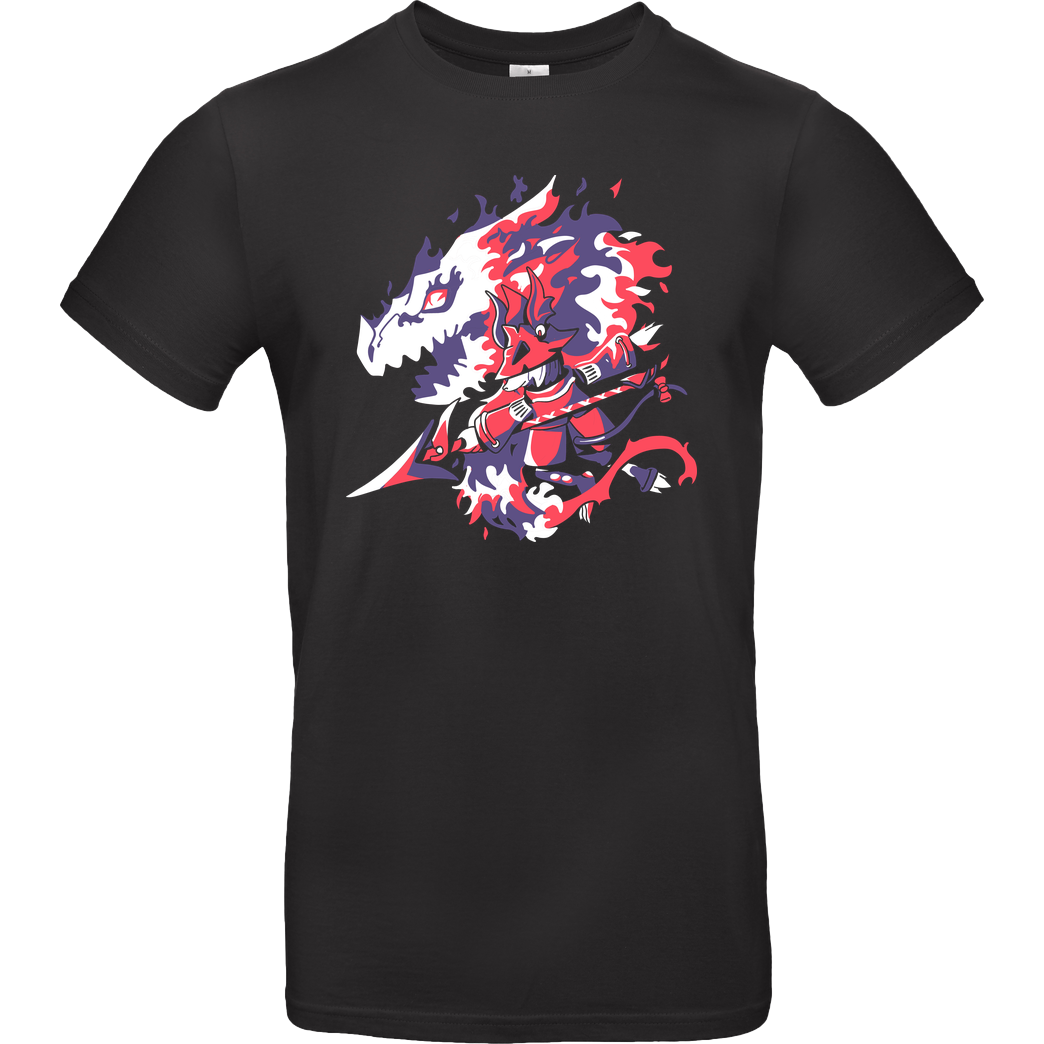 sketchdemao Dragon Knight T-Shirt B&C EXACT 190 - Schwarz