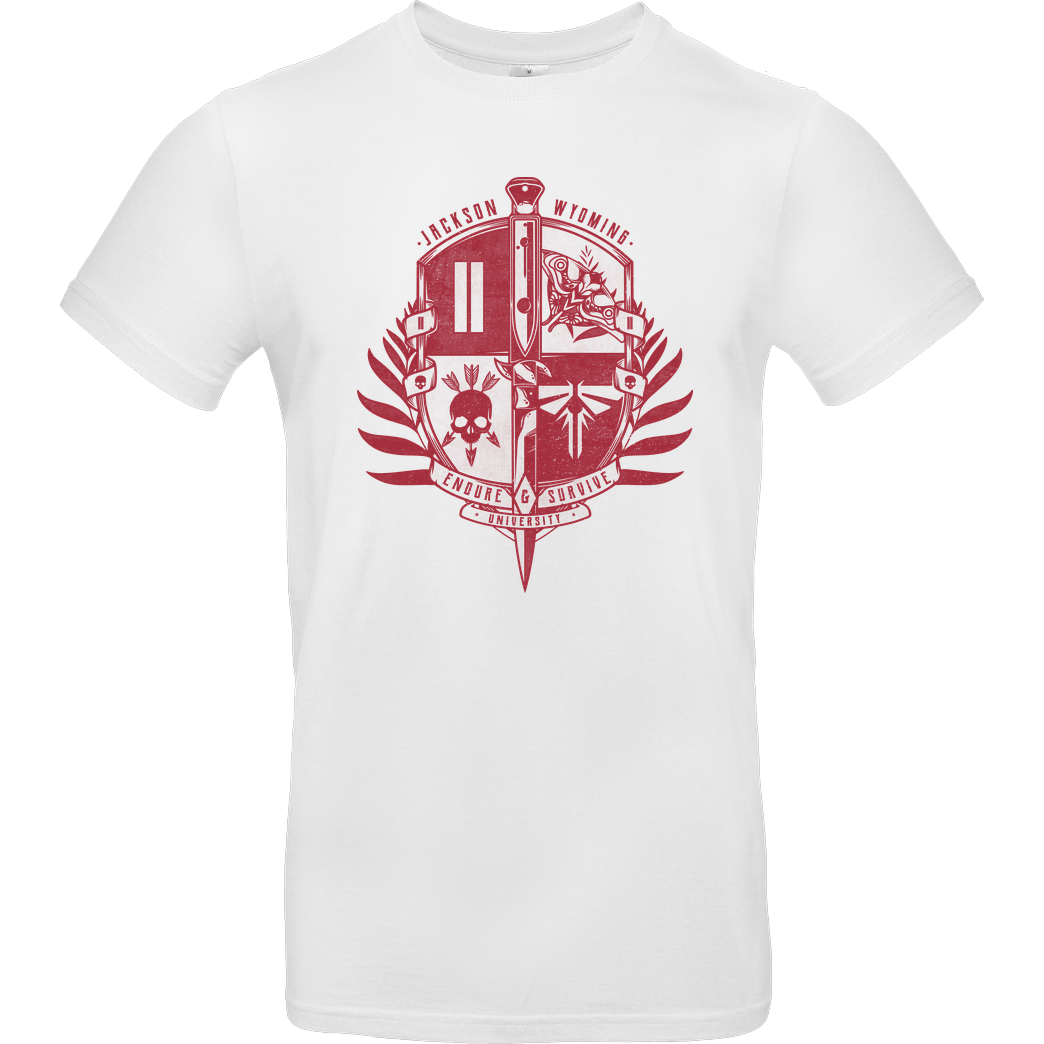 AlundrART Endure & Survive University T-Shirt B&C EXACT 190 - Weiß