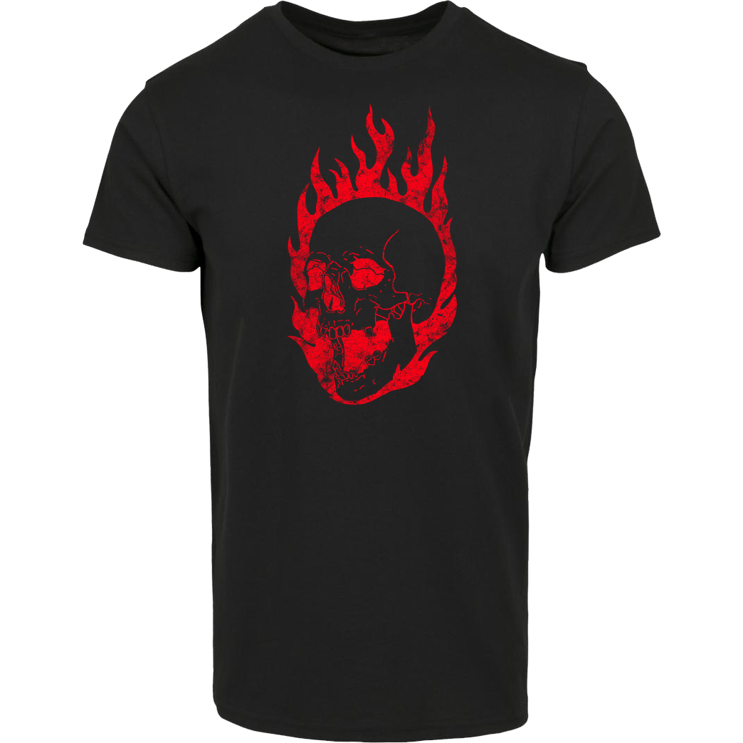 Fanfreak Flames of death T-Shirt Hausmarke T-Shirt  - Schwarz