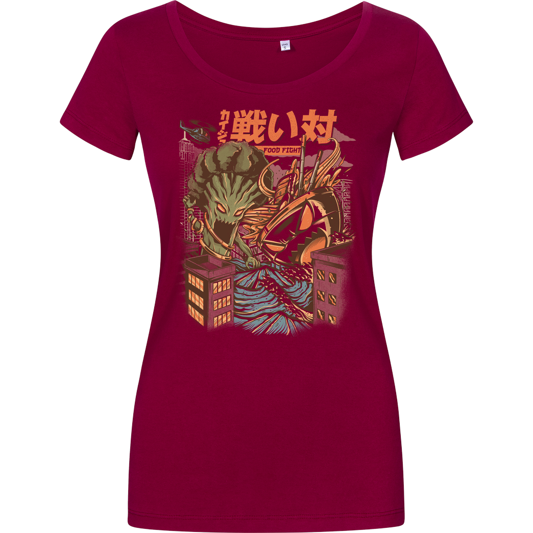 Ilustrata Food Fight T-Shirt Damenshirt berry