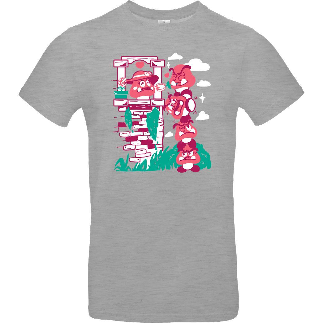 sketchdemao Friends Love Tower T-Shirt B&C EXACT 190 - heather grey
