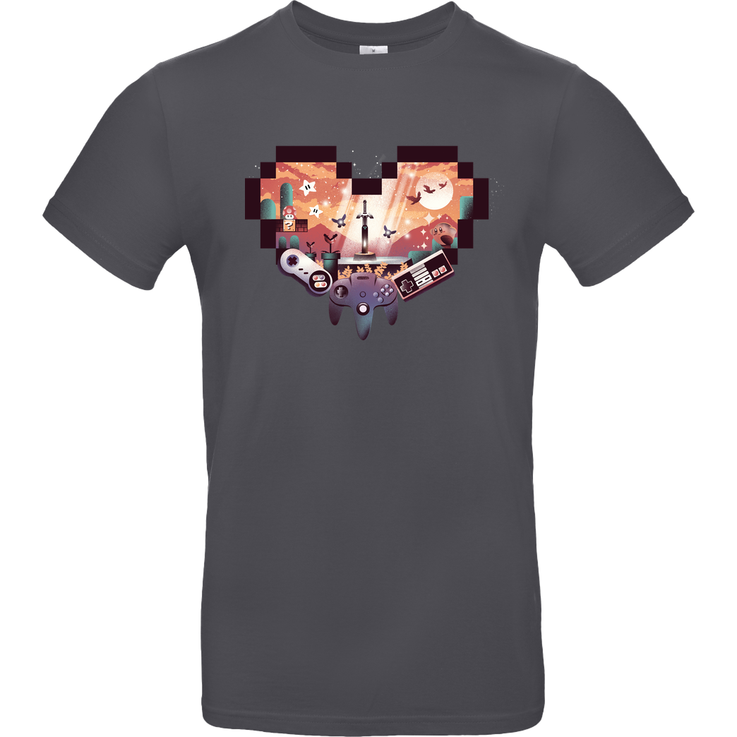 Dandingeroz Heart Games T-Shirt B&C EXACT 190 - Dark Grey