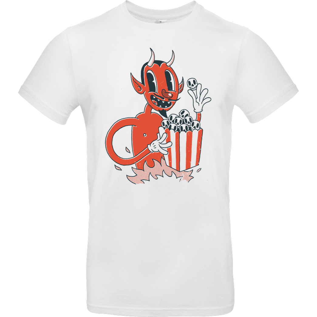 DinoMike Hungry Devil T-Shirt B&C EXACT 190 - Weiß