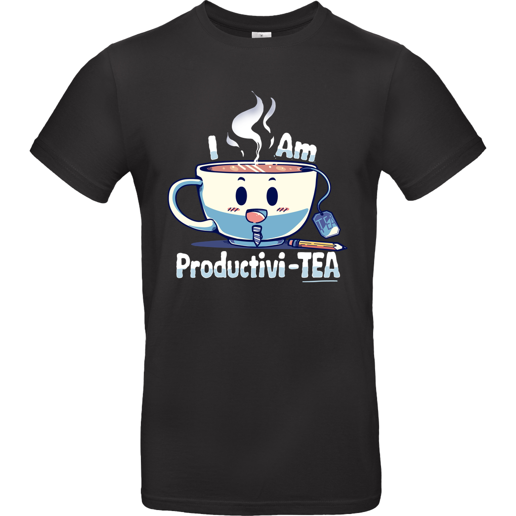 TechraNova I am Productivi-TEA T-Shirt B&C EXACT 190 - Schwarz
