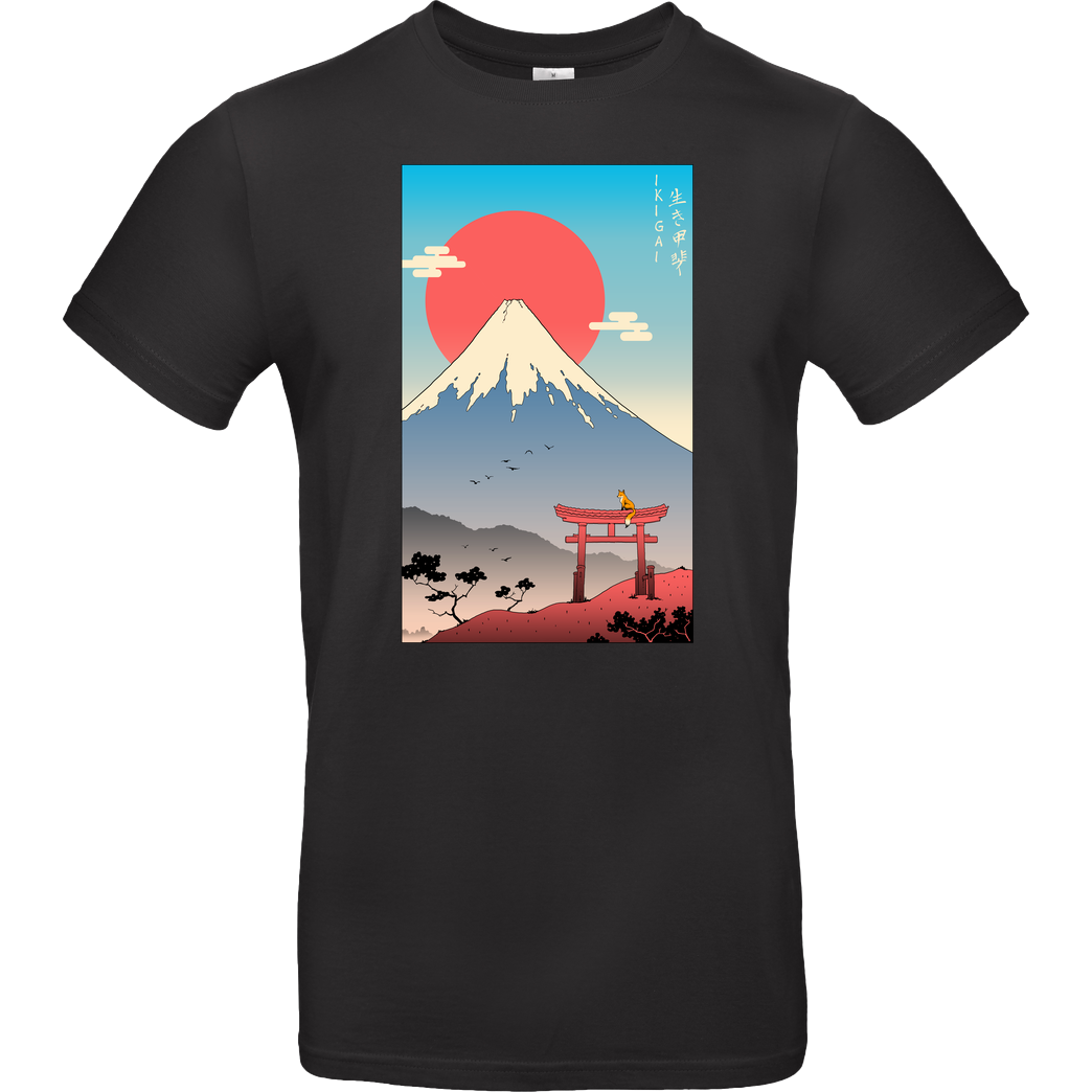 Vincent Trinidad Ikigai in Mt. Fuji T-Shirt B&C EXACT 190 - Schwarz