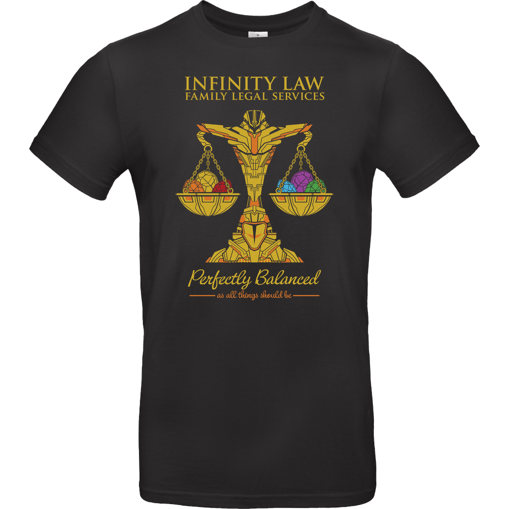 DCLawrence Infinity Law T-Shirt B&C EXACT 190 - Schwarz