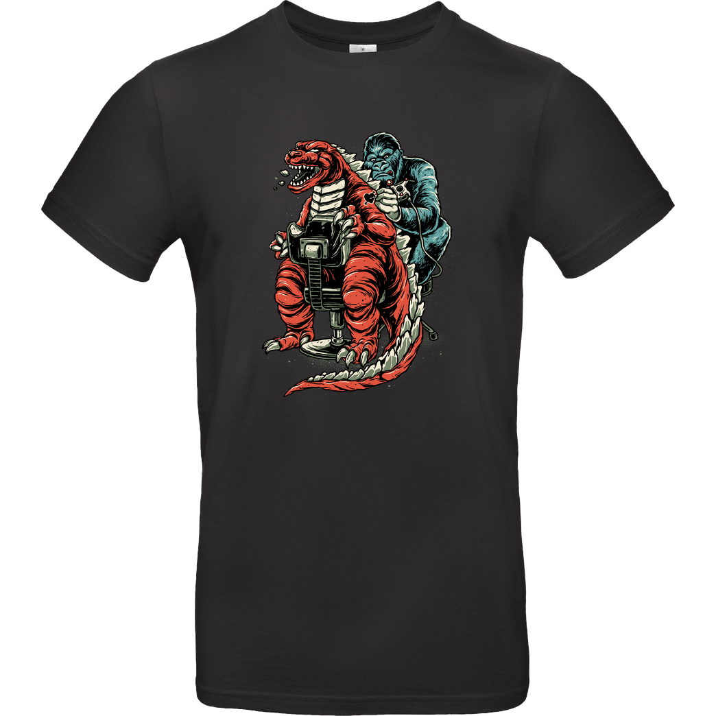 glitchygorilla Ink Monster T-Shirt B&C EXACT 190 - Schwarz