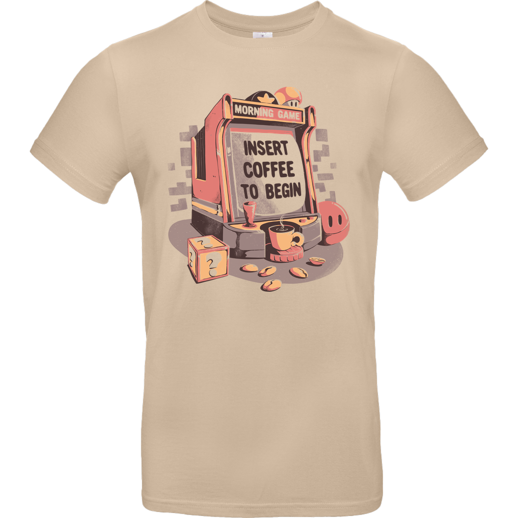 EduEly Insert Coffee To Begin T-Shirt B&C EXACT 190 - Sand