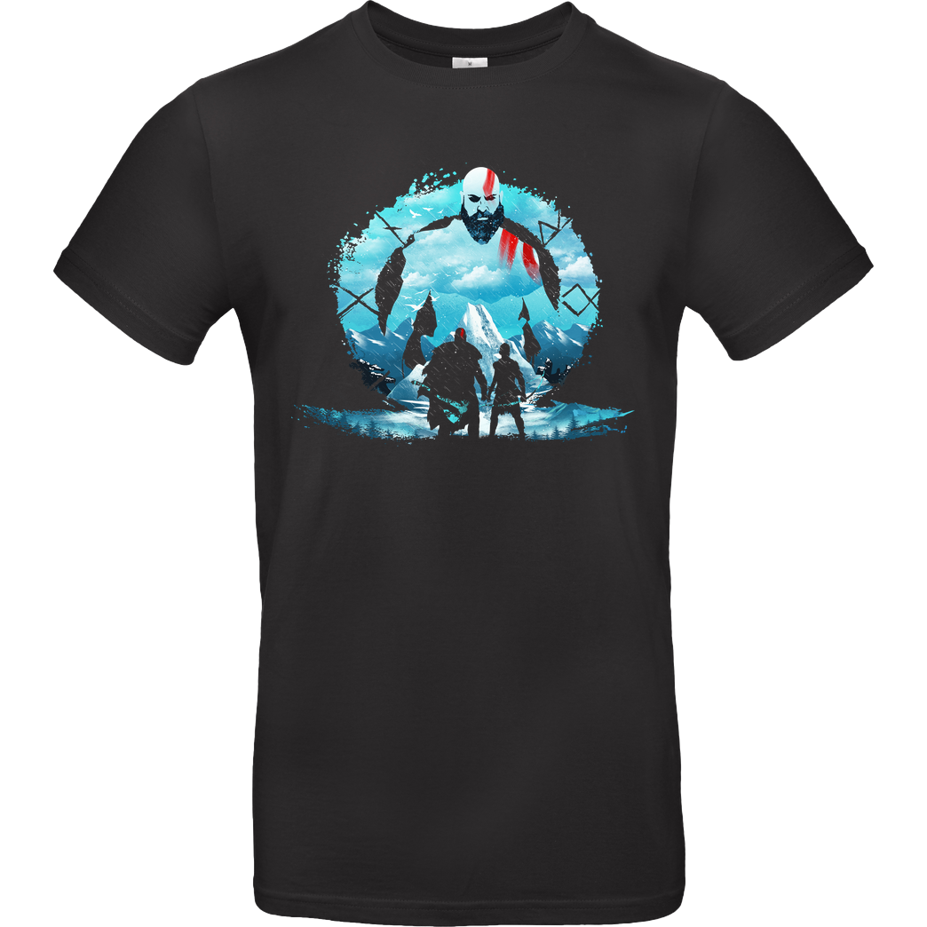 Dandingeroz Kratos Landscape T-Shirt B&C EXACT 190 - Schwarz