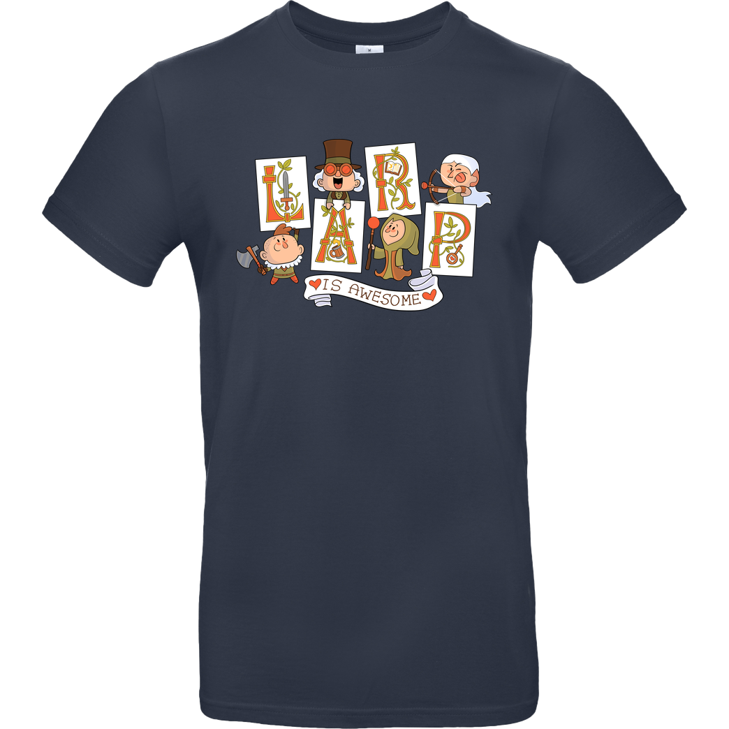 Anna-Maria Jung Larp is Awesome T-Shirt B&C EXACT 190 - Navy