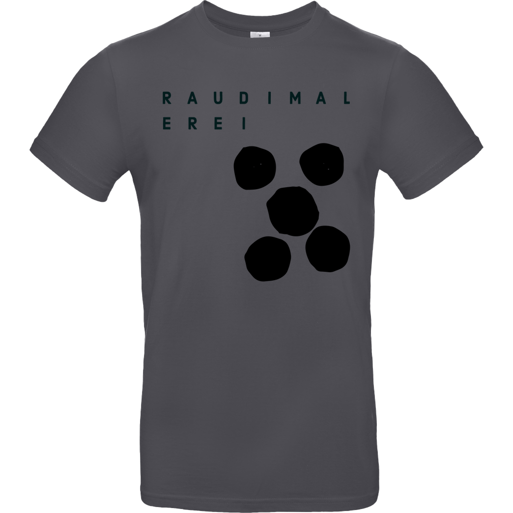 RAUDIMALEREI Logo VR2 T-Shirt B&C EXACT 190 - Dark Grey