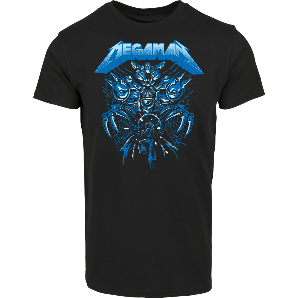 Draculabyte Mega Rockman T-Shirt Hausmarke T-Shirt  - Schwarz