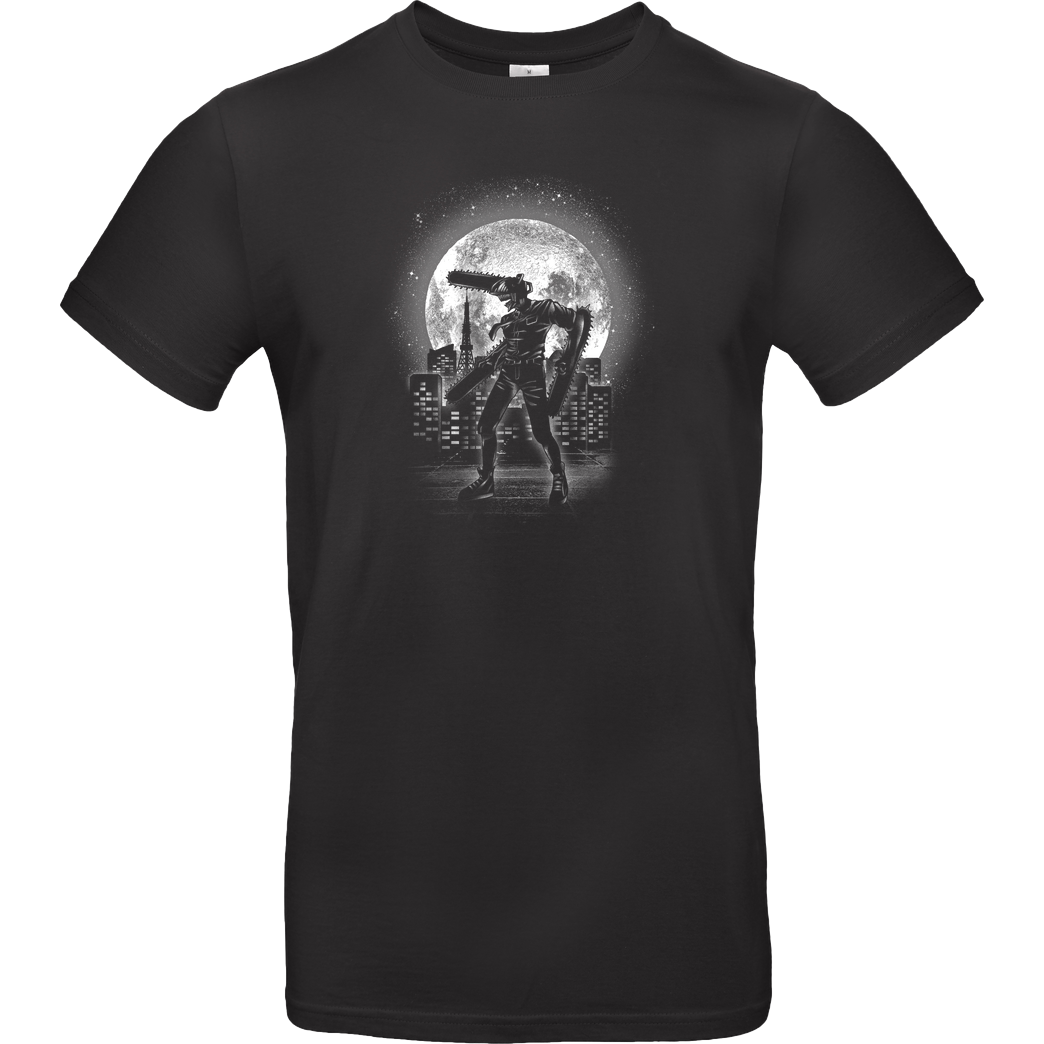 Fanfreak Moonlight Chainsaw T-Shirt B&C EXACT 190 - Schwarz