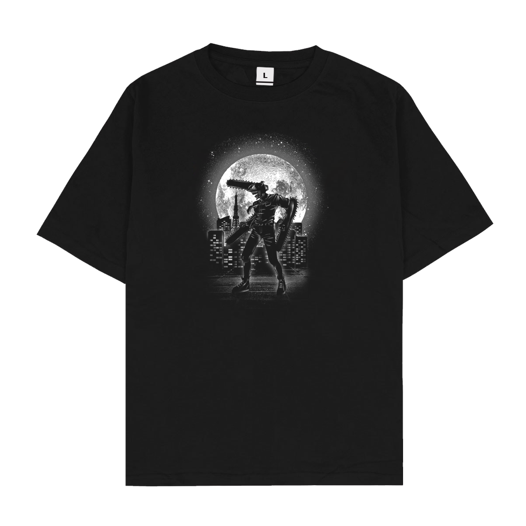 Fanfreak Moonlight Chainsaw T-Shirt Oversize T-Shirt - Schwarz