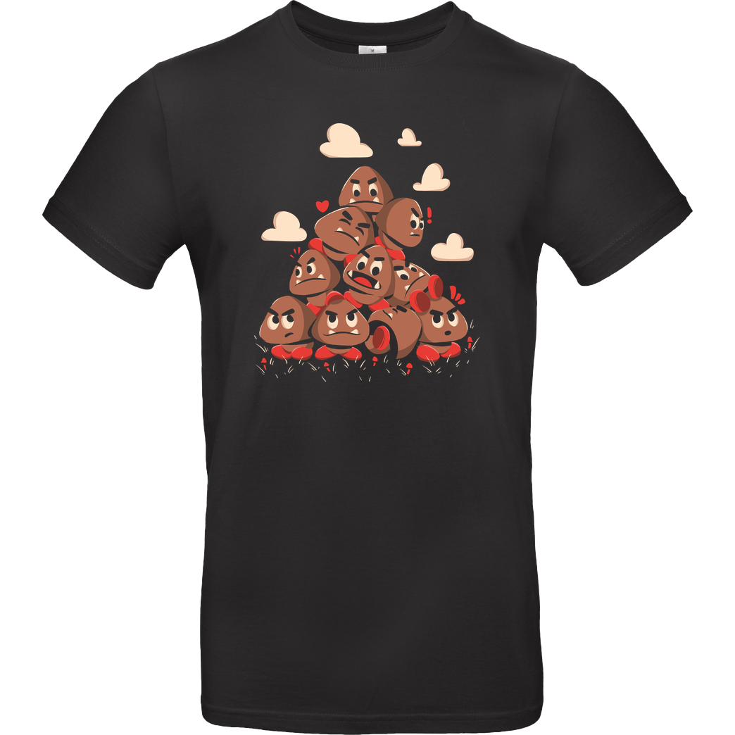Ilustrata Mushroom Pile T-Shirt B&C EXACT 190 - Schwarz