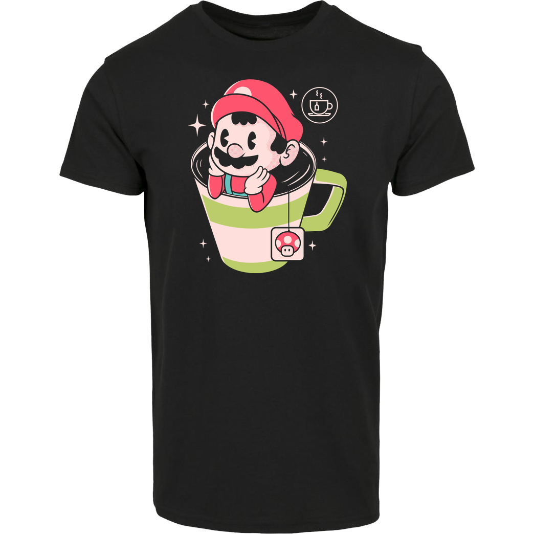 Eoli Studio Mushroom Tea T-Shirt Hausmarke T-Shirt  - Schwarz