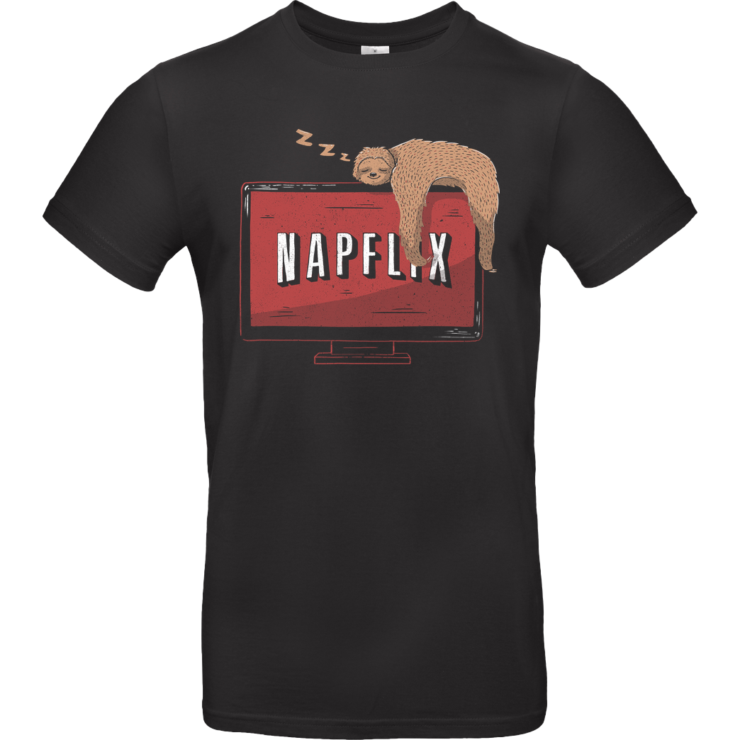 EduEly Napflix T-Shirt B&C EXACT 190 - Schwarz
