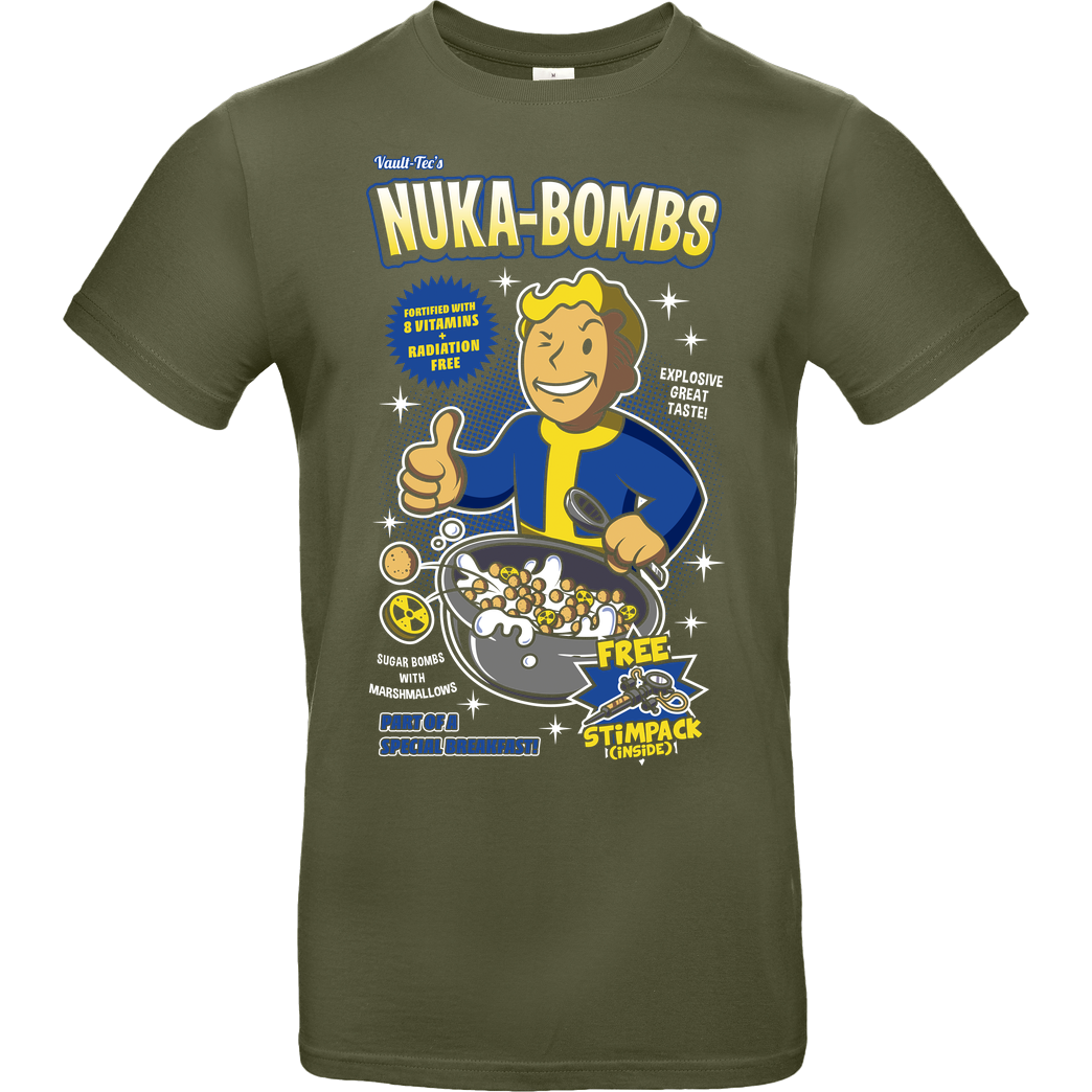 OlipopArt Nuka Bombs T-Shirt B&C EXACT 190 - Khaki