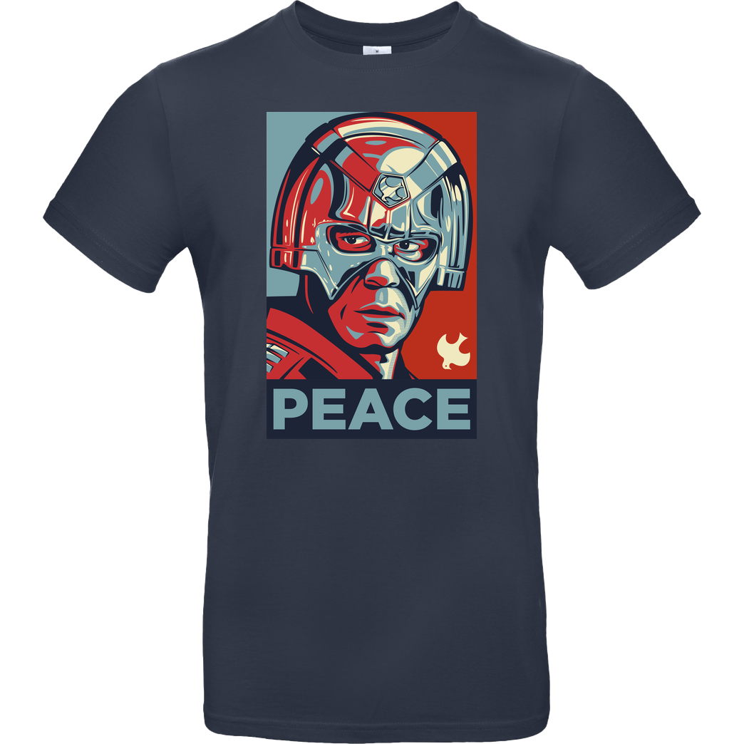 OlipopArt Peace T-Shirt B&C EXACT 190 - Navy