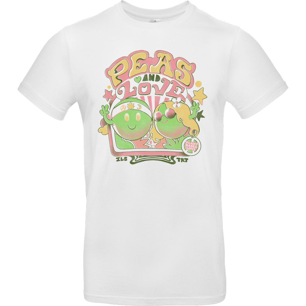Ilustrata Peas and Love T-Shirt B&C EXACT 190 - Weiß