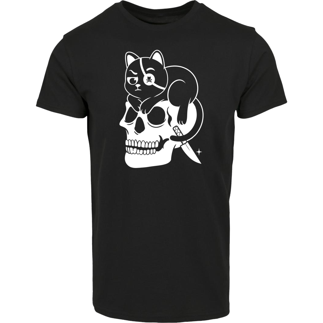 Eoli Studio Piracat T-Shirt Hausmarke T-Shirt  - Schwarz