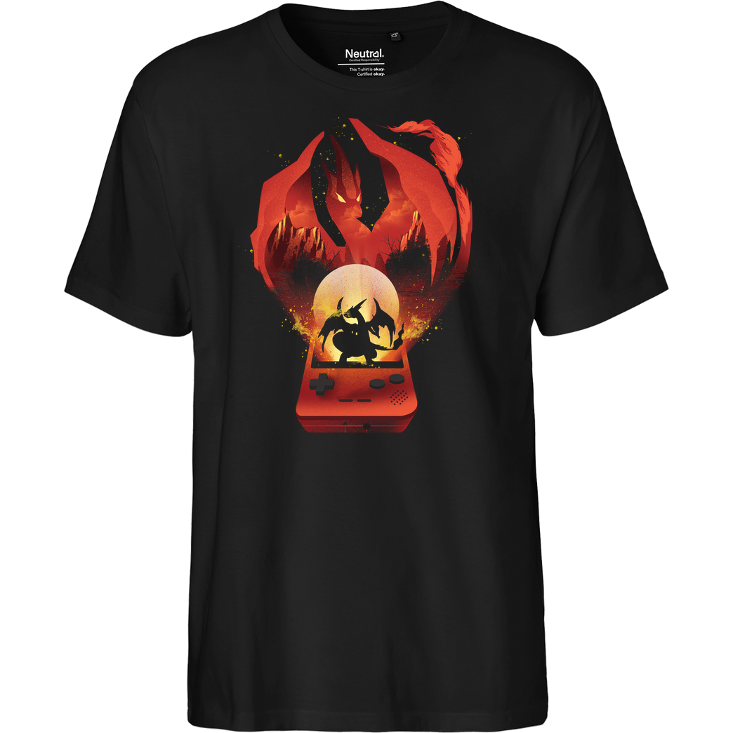 Dandingeroz Red Pocket Monster T-Shirt Fairtrade T-Shirt - schwarz