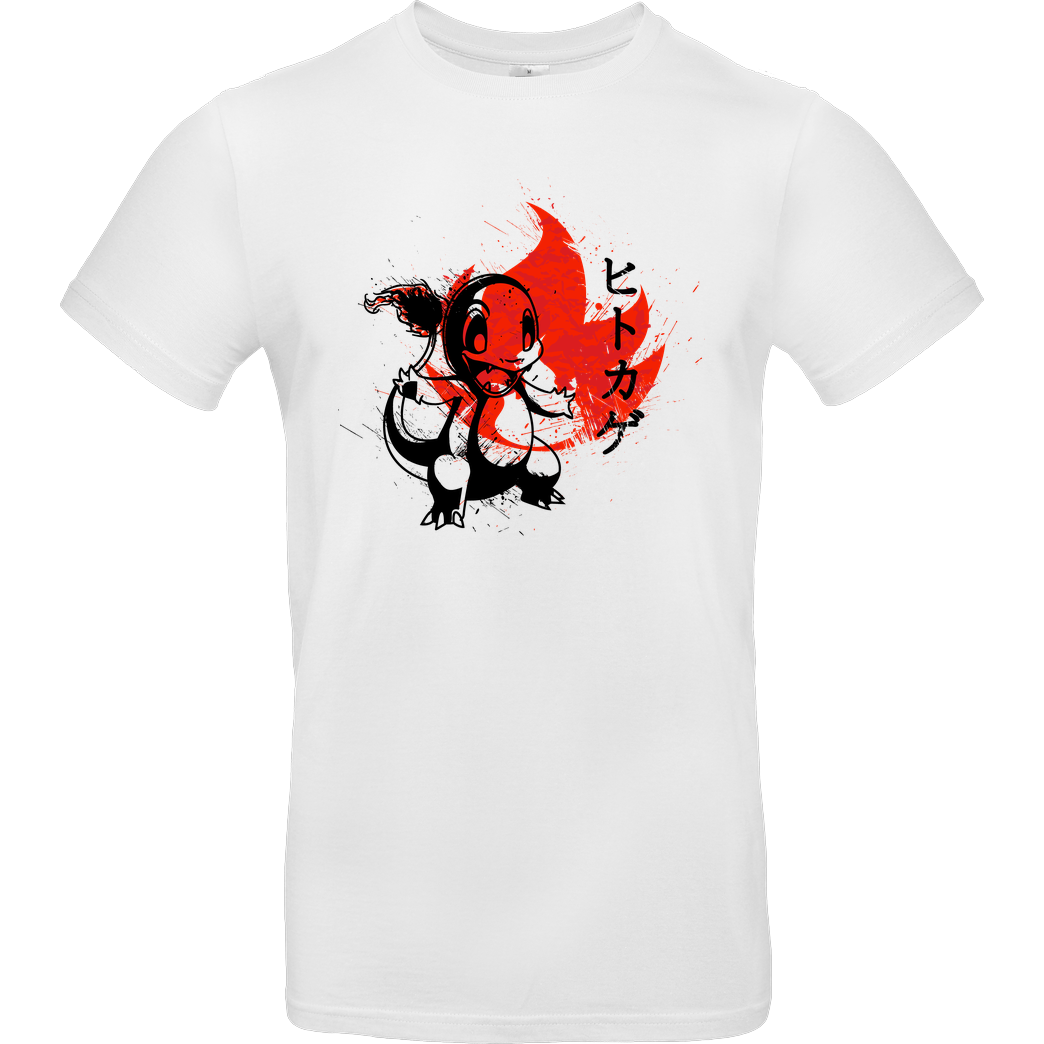 Donnie Art red sun fire T-Shirt B&C EXACT 190 - Weiß