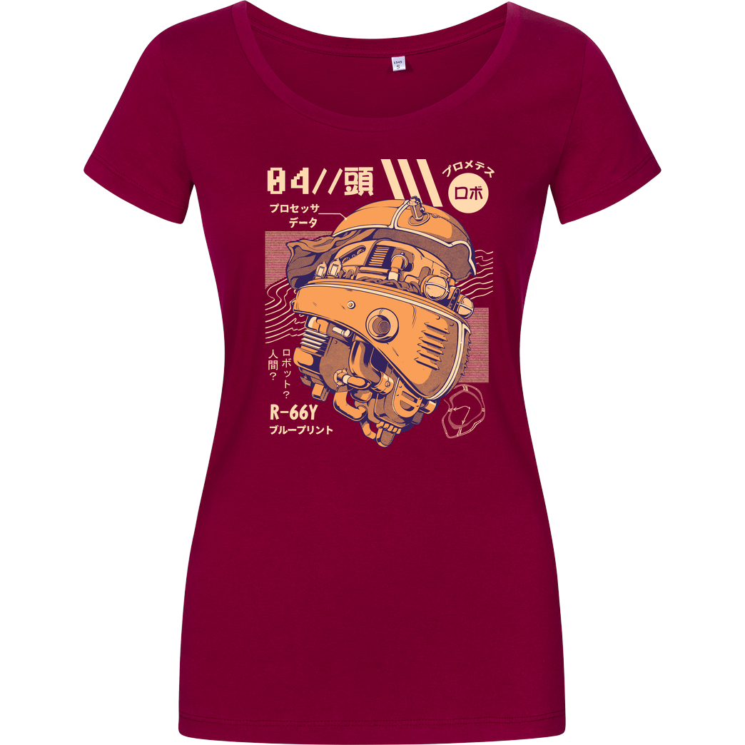 Ilustrata Robo T-Shirt Damenshirt berry