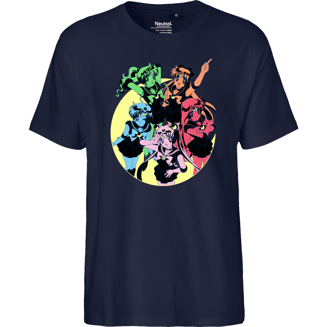 Jelly Pixels Sailor Colors T-Shirt Fairtrade T-Shirt - navy