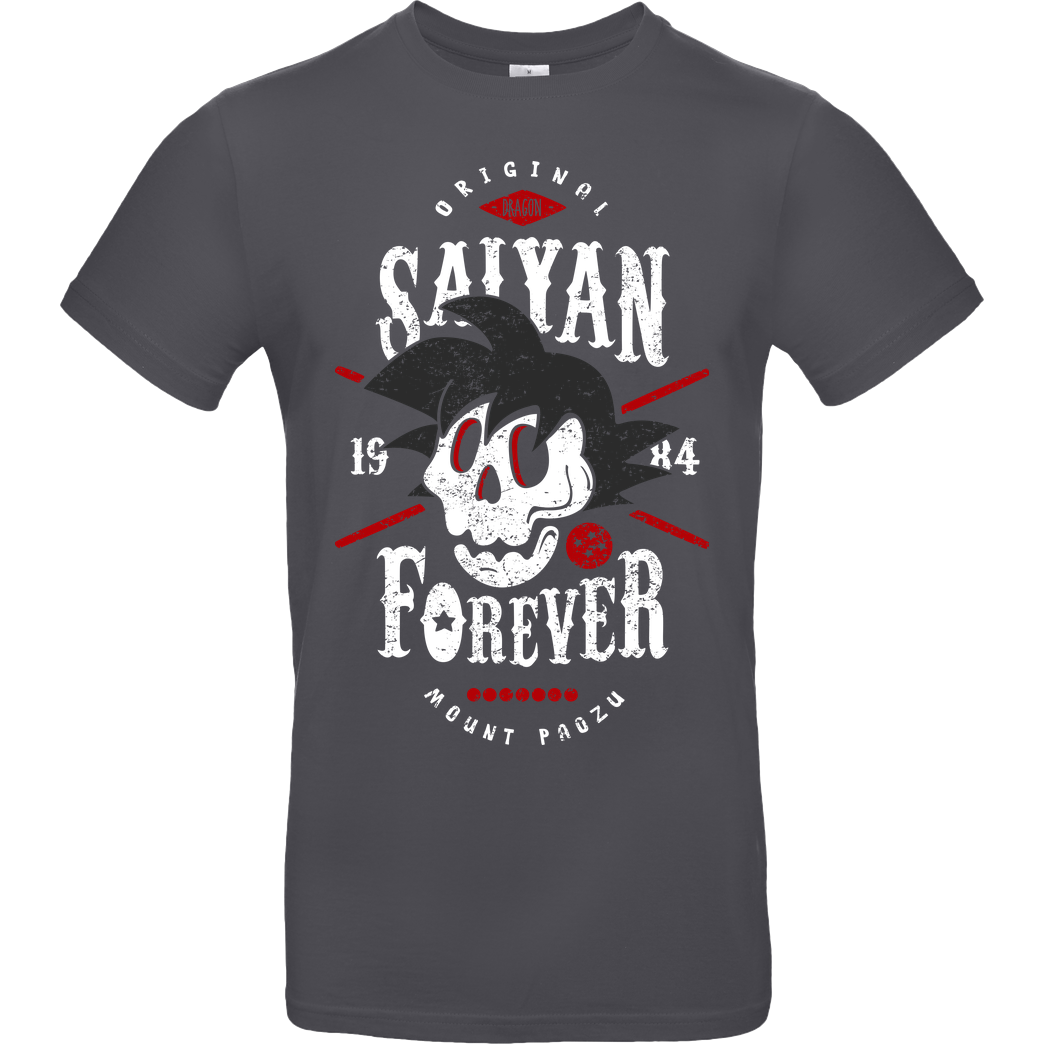 OlipopArt Saiyan Forever T-Shirt B&C EXACT 190 - Dark Grey
