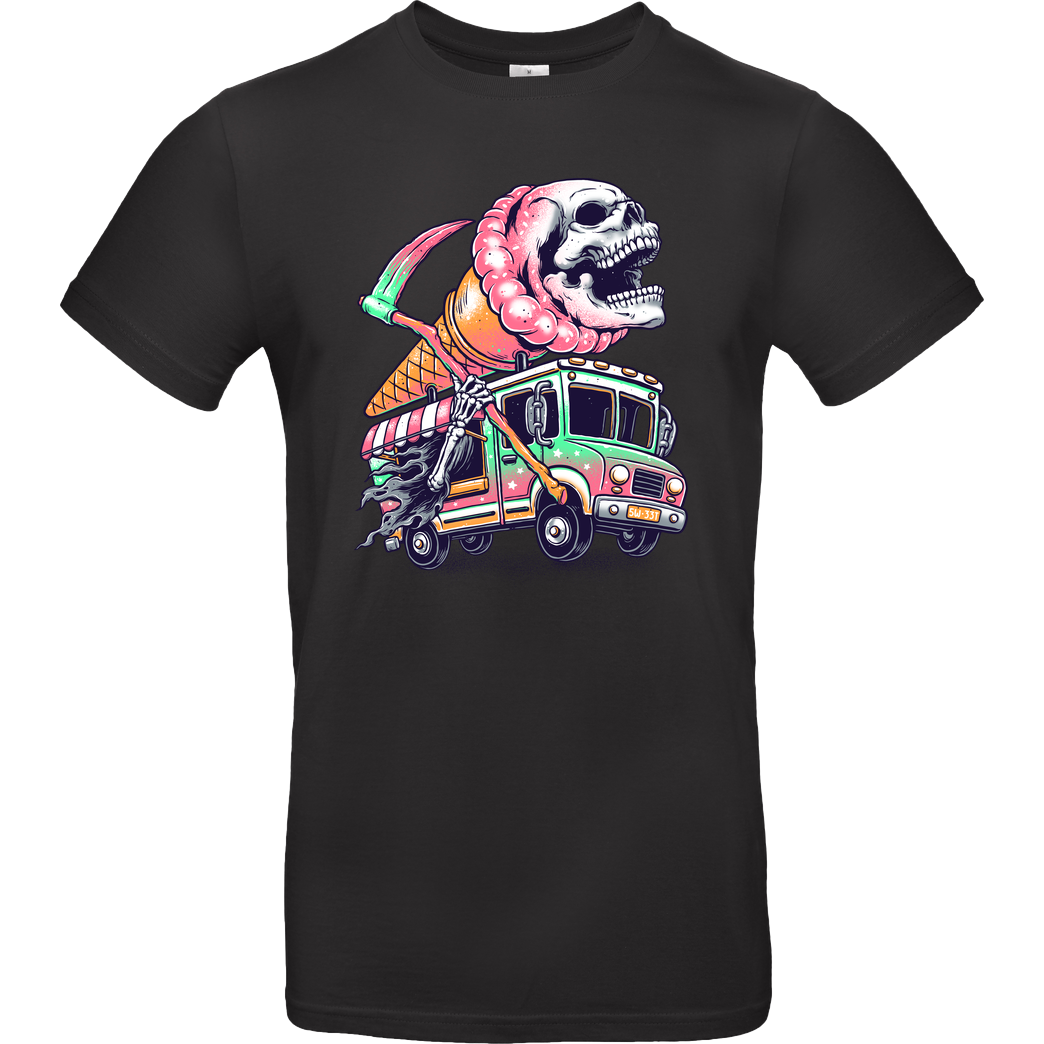 glitchygorilla Scream for Ice Cream T-Shirt B&C EXACT 190 - Schwarz